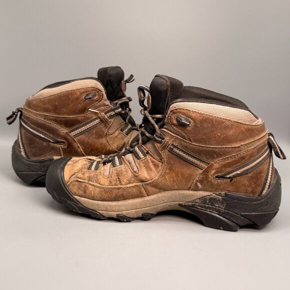 KEEN Targhee II Mens 10.5 Brown Leather Mid Hiking Boots Lace-Up Waterproof main image 6